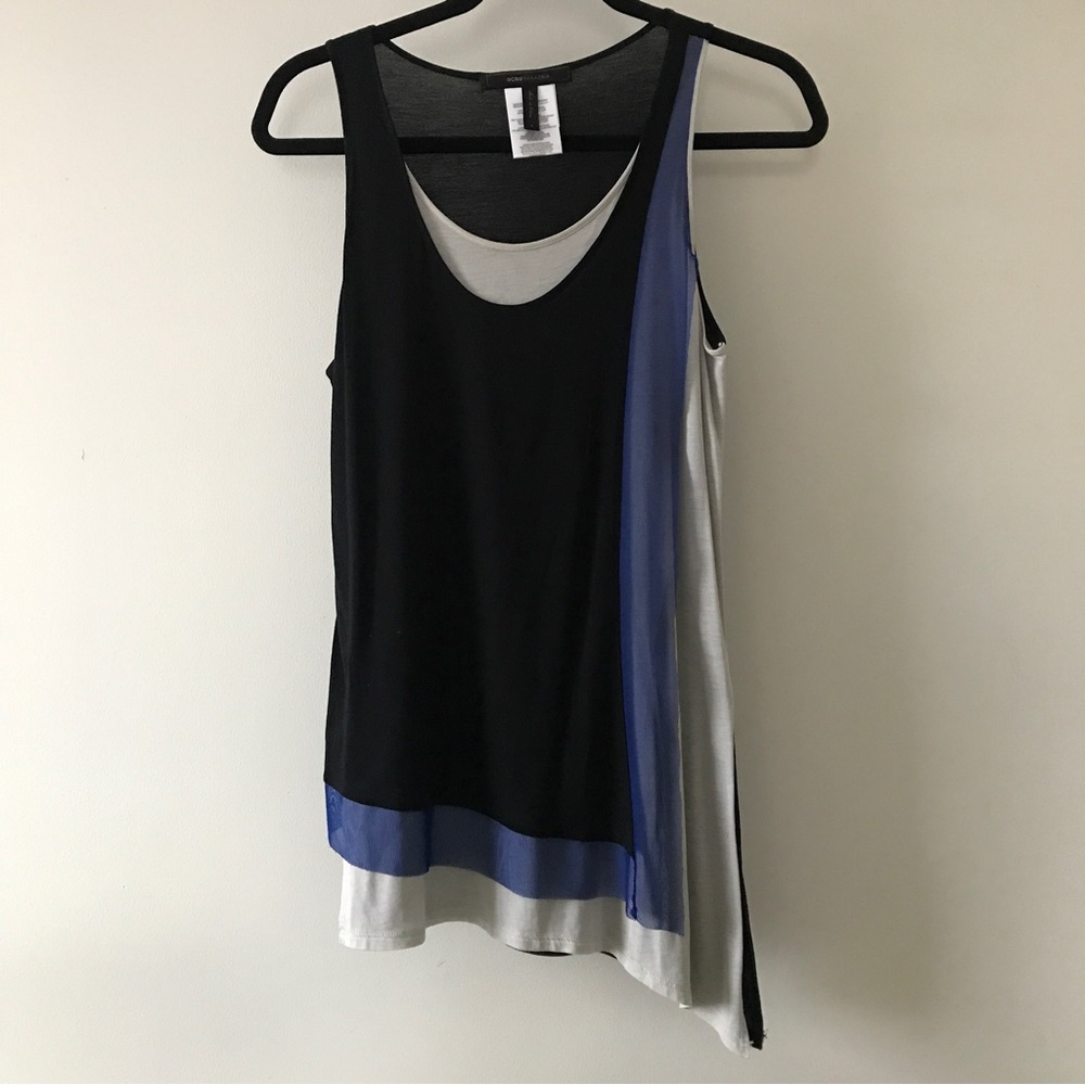 BCBG Layered Asymmetrical Hem Tank Top
